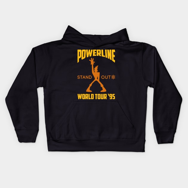 Powerline Stand Out World Tour 95 Kids Hoodie by talida_illustration